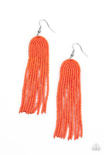 Load image into Gallery viewer, Right as RAINBOW - Orange Seed Bead Earrings
