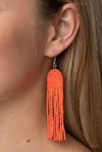 Load image into Gallery viewer, Right as RAINBOW - Orange Seed Bead Earrings
