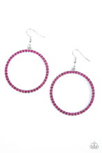 Load image into Gallery viewer, Head-Turning Halo - Large Fuchsia Hoop Earrings
