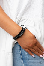 Load image into Gallery viewer, Hard to PLEATS - Black Leather Bracelet
