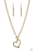 Load image into Gallery viewer, Reimagined Romance - Brass Heart Toggle Necklace
