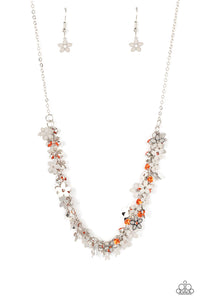 Fearlessly Floral - Orange Floral Necklace