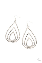 Load image into Gallery viewer, Tastefully Twisty - Silver Teardrop Earrings
