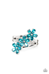 Posh Petals - Blue Floral Ring