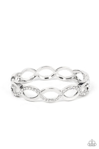 Tailored Twinkle - White Hinge Bracelet