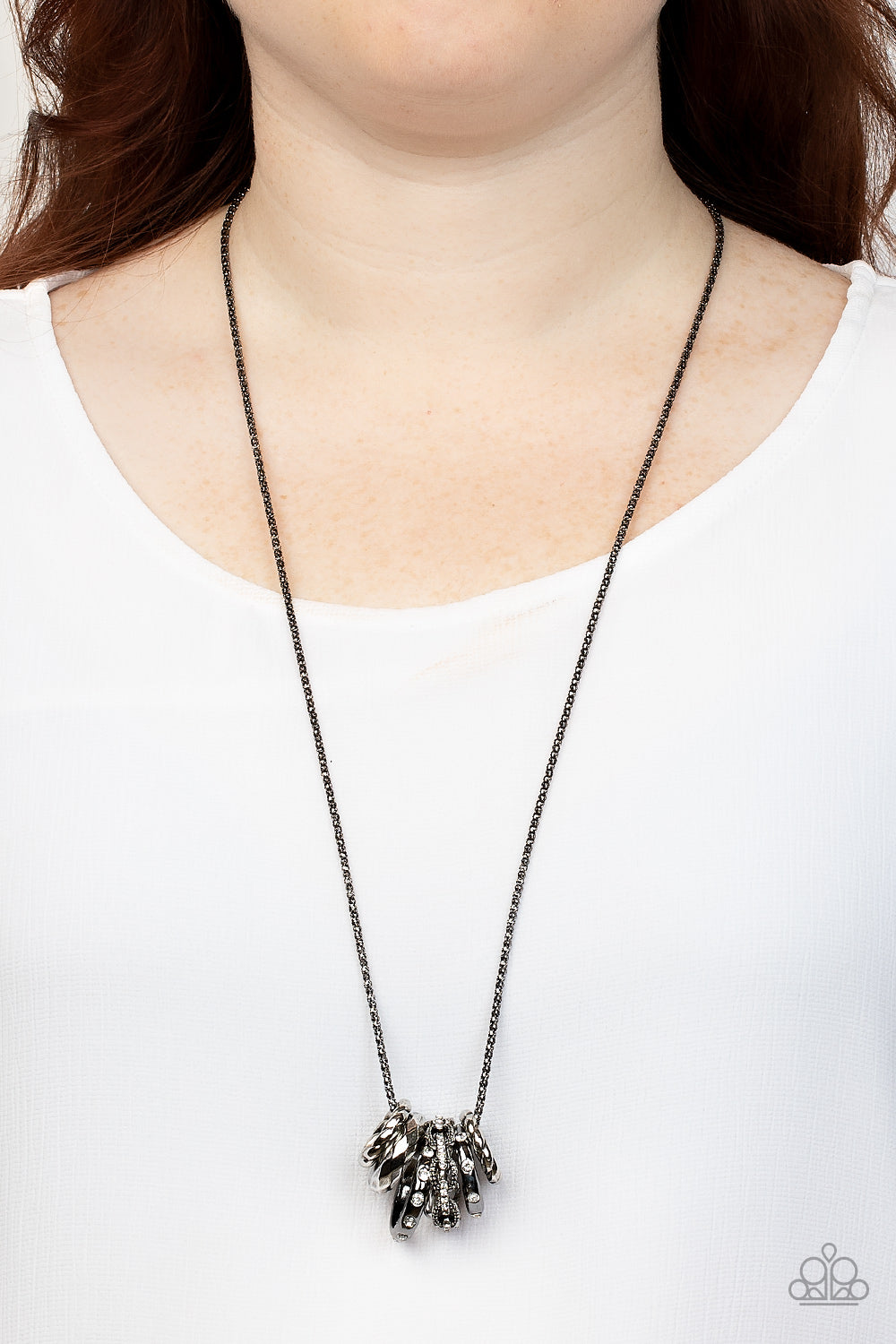 Audacious Attitude - Gunmetal Long Necklace