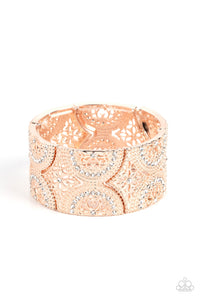 Wheeling and Dealing - Rose Gold Ornate Bracelet