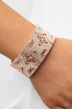 Load image into Gallery viewer, Wheeling and Dealing - Rose Gold Ornate Bracelet
