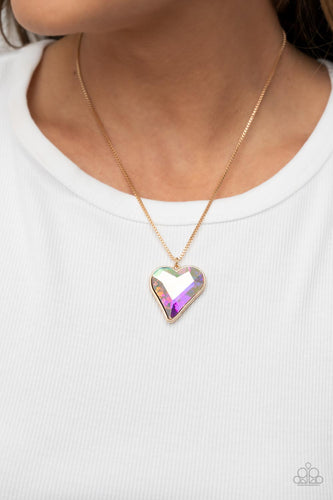 Iridescent Heart Necklace