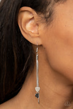 Load image into Gallery viewer, Higher Love - Silver Tassel Heart Earrings
