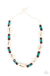 Bermuda Beachcomber - Blue Shell Necklace