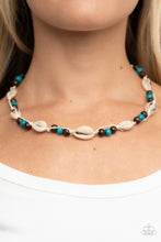 Load image into Gallery viewer, Bermuda Beachcomber - Blue Shell Necklace
