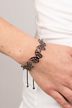 Load image into Gallery viewer, Put a WING on It - Gunmetal Butterfly Lariot Bracelet
