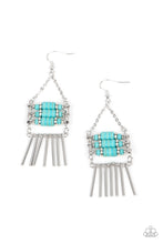 Load image into Gallery viewer, Tribal Tapestry - Turquoise Stone Earrings
