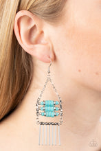 Load image into Gallery viewer, Tribal Tapestry - Turquoise Stone Earrings
