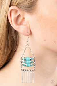 Tribal Tapestry - Turquoise Stone Earrings