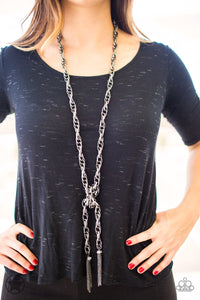 SCARFed for Attention Gunmetal Necklace