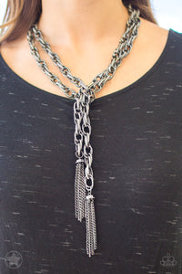 SCARFed for Attention Gunmetal Necklace