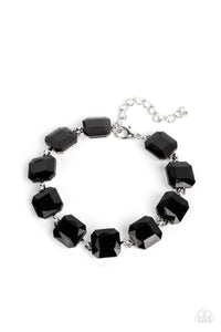 Mind-Blowing Bling - Black Rhinestone Bracelet