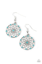 Load image into Gallery viewer, Springtime Salutations - Blue Dream Catcher Style Blue Earrings
