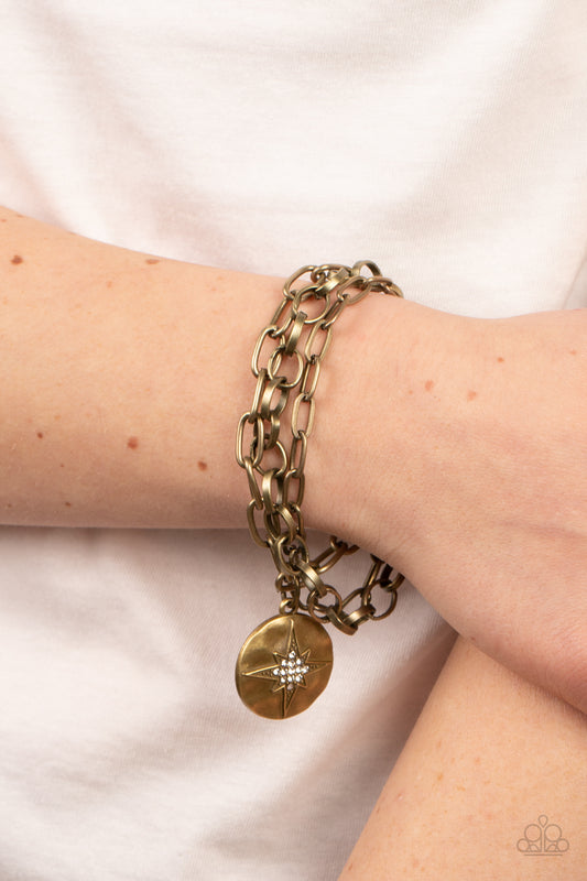 True North Twinkle - Brass Bracelet