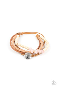 Treetop Trail Guide - Pink Boho Inspirational Bracelet