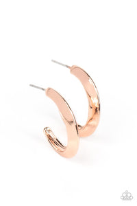 BEVEL Up - Petite Rose Gold Hoop Earring