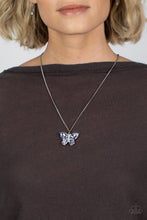 Load image into Gallery viewer, Free-Flying Flutter - Butterfly Beatitude Blue Bracelet &amp; Necklace Set
