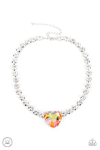 Load image into Gallery viewer, Heart in My Throat - Orange Heart-Shaped Gem Choker Necklace
