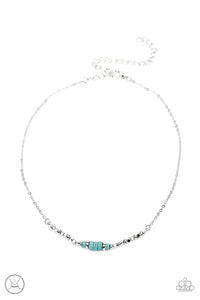 Retro Rejuvenation - Turquoise Choker Necklace