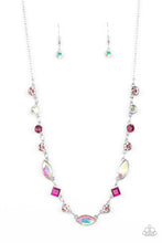 Load image into Gallery viewer, Irresistible HEIR-idescence - Pink and Iridescent Rhinestone Necklace
