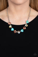 Load image into Gallery viewer, Dreamy Drama - Multi Colored Trilliant-cit Rhinestone Necklace
