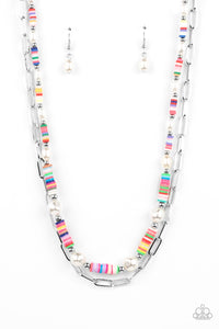 Tidal Trendsetter - Blue or Multi-colored  Beaded Necklace