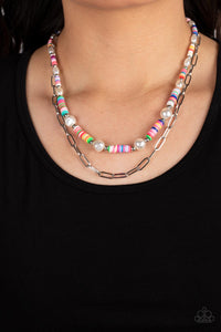 Tidal Trendsetter - Blue or Multi-colored  Beaded Necklace