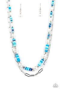 Tidal Trendsetter - Blue or Multi-colored  Beaded Necklace