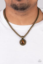 Load image into Gallery viewer, Pendant Dreams - Brass Men&#39;s Necklace
