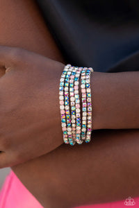 Multi Rhinestone Studded Stretch Bracelet