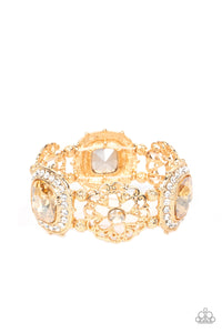 Gilded Gallery - Ornate Gold Stretch Bracelet