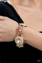 Load image into Gallery viewer, Gilded Gallery - Ornate Gold Stretch Bracelet
