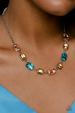 Load image into Gallery viewer, Emerald Envy - Multi Colored Rhinestone Necklace
