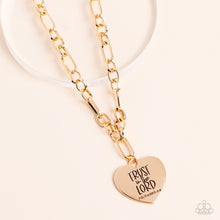 Load image into Gallery viewer, Perennial Proverbs - Gold Spirtual Heart Charm Necklace
