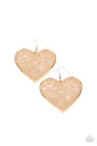 Fairest in the Land - Gold Filigree Heart Earrings