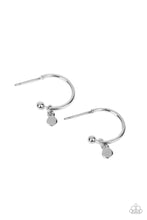 Load image into Gallery viewer, Modern Model - Silver Post-back Hoop Earrings
