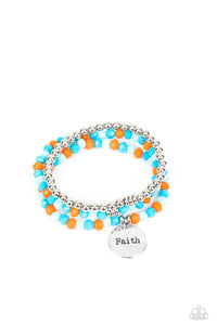 Fashionable Faith - Multi Beaded Inspirational Stretch Bracelet