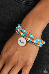 Fashionable Faith - Multi Beaded Inspirational Stretch Bracelet