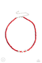 Load image into Gallery viewer, I Can SEED Clearly Now - Red See Bead, Accented with White Pearl Style Beads
