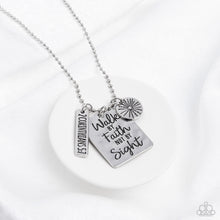 Load image into Gallery viewer, Sunshine Sight - Silver Bible Charm Necklace
