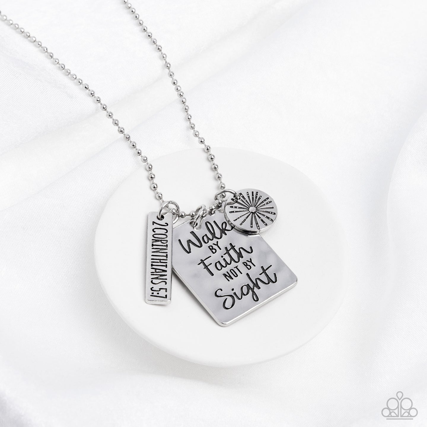 Sunshine Sight - Silver Bible Charm Necklace