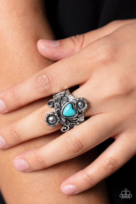 Trailblazing Tribute - Blue Turquoise Ring