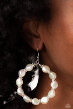 Load image into Gallery viewer, The PEARL Next Door - White Peal Bead Hoop Earrings
